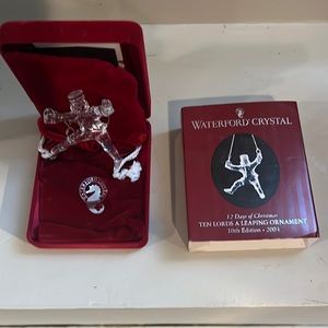 Waterford Crystal 2004Ten Lords A Leaping Ornament 12 Days Of Christmas